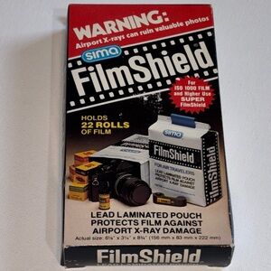Sima Film Shield Lead Travel Pouch To Protect 35mm Film 1984 Film Shield Bag VTG